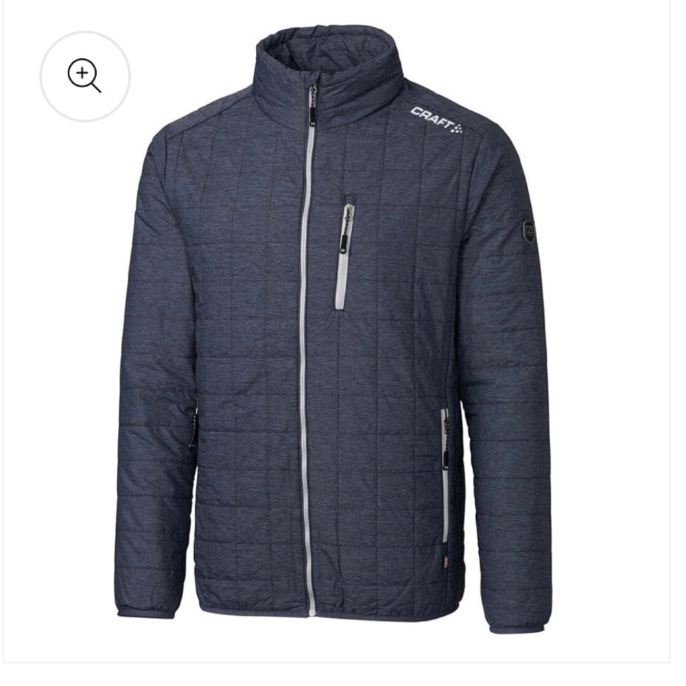 Craft Men’s Primaloft Stow Light Packable Hooded Jacket in Dusty Blue, Size L‎